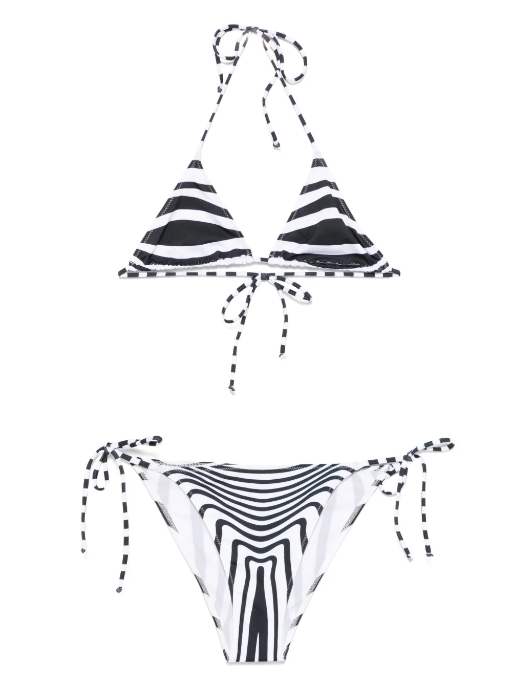 Jean Paul Gaultier Mariniere Body Morphing Bikini White Farfetch