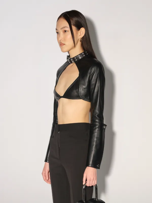 LEATHER BOLERO JACKET AMBUSH Official