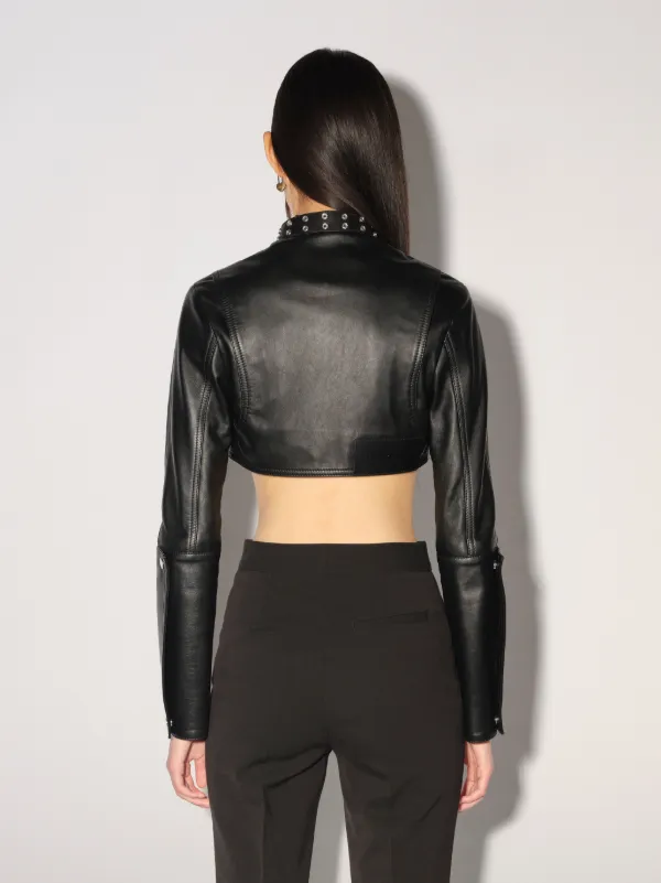 LEATHER BOLERO JACKET AMBUSH Official