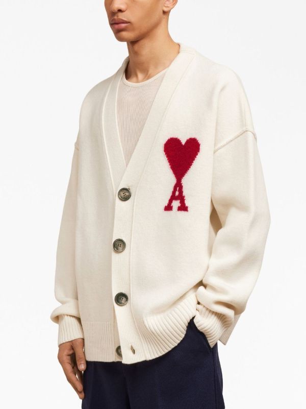 Ami De Coeur Wool Cardigan Ami Paris Eraldo Kr