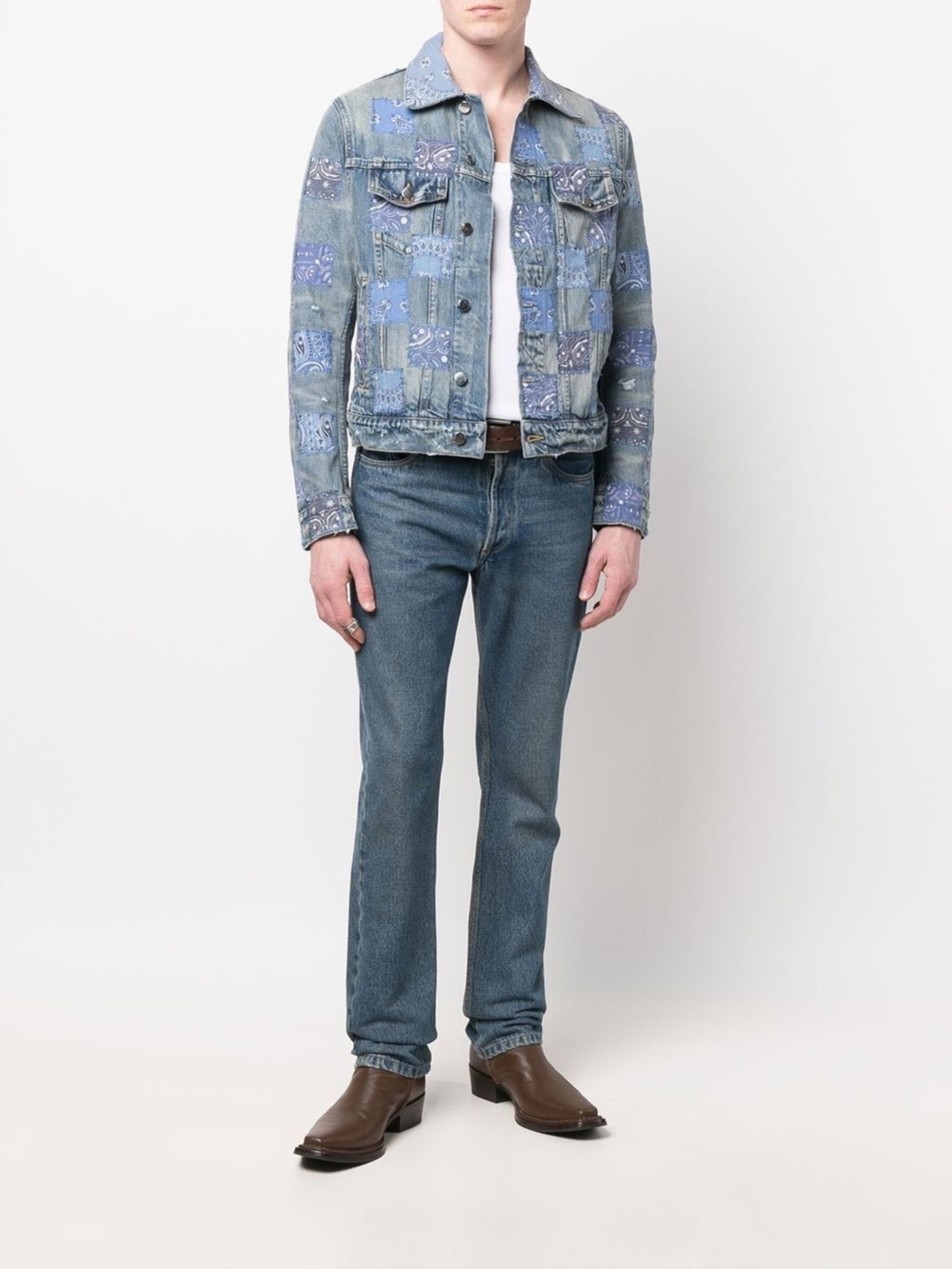 Bandana Patchwork Denim Jacket AMIRI Eraldo