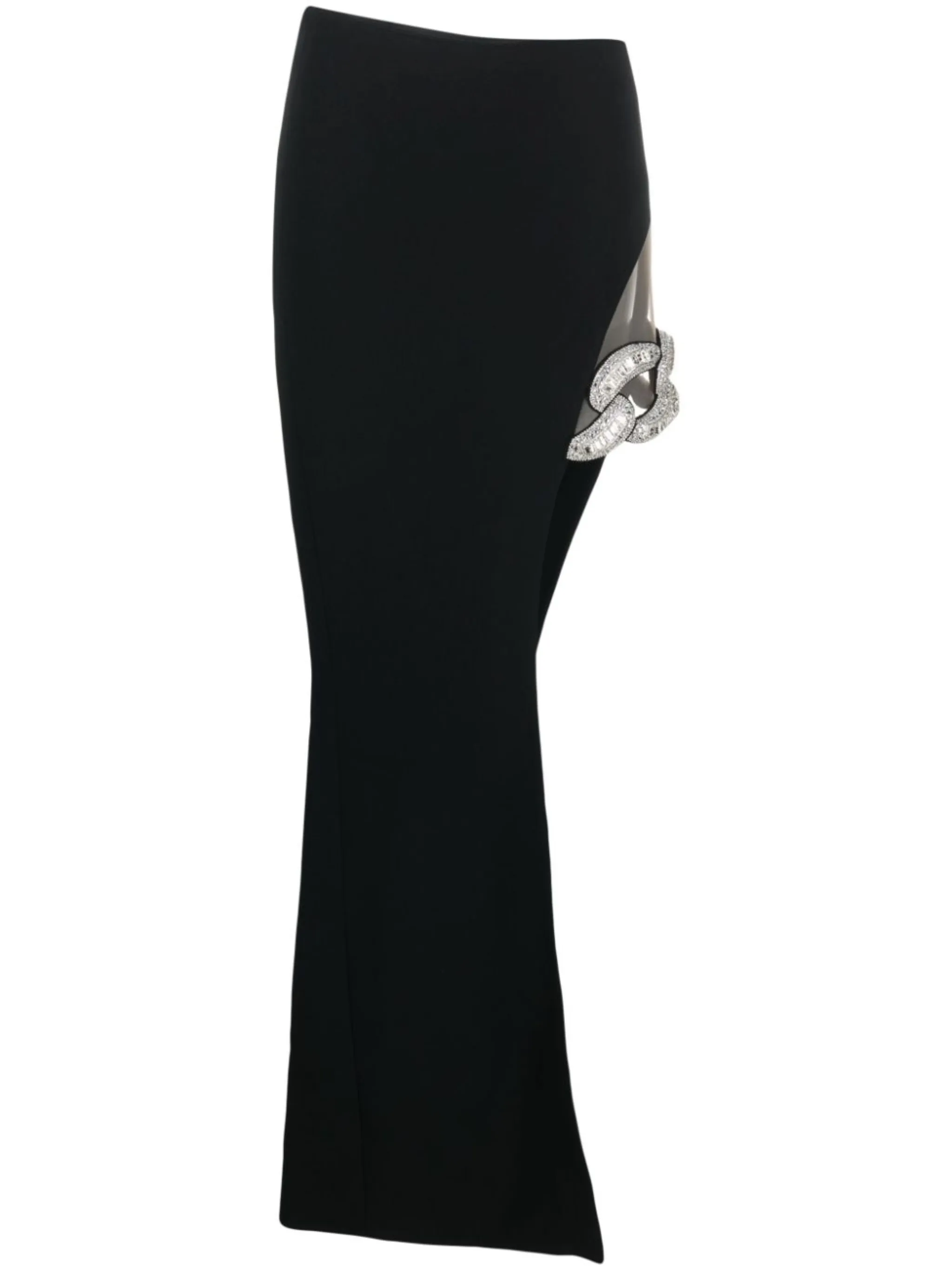 Asymmetric Crystal Embellished Maxi Skirt David Koma Eraldo