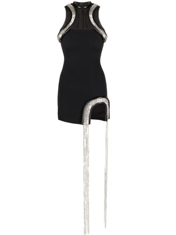 Crystal Embellished Cut Out Detailing Dress David Koma Eraldo