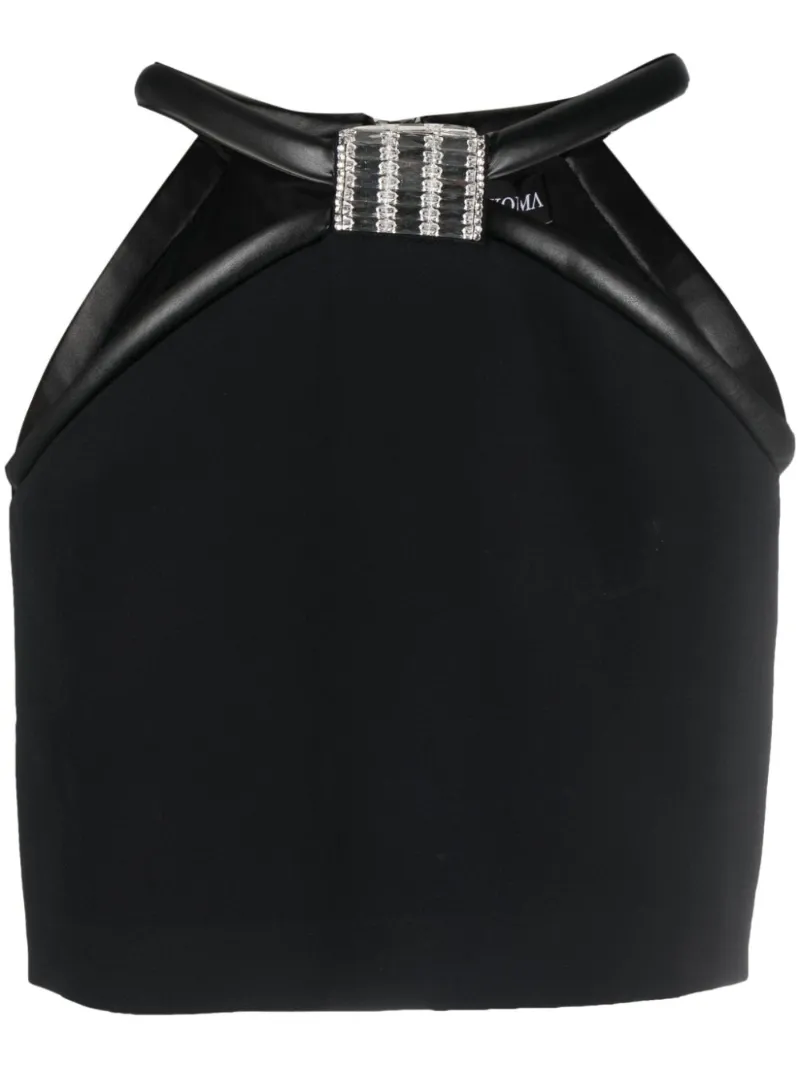 Crystal Embellished Cut Out Miniskirt David Koma Eraldo