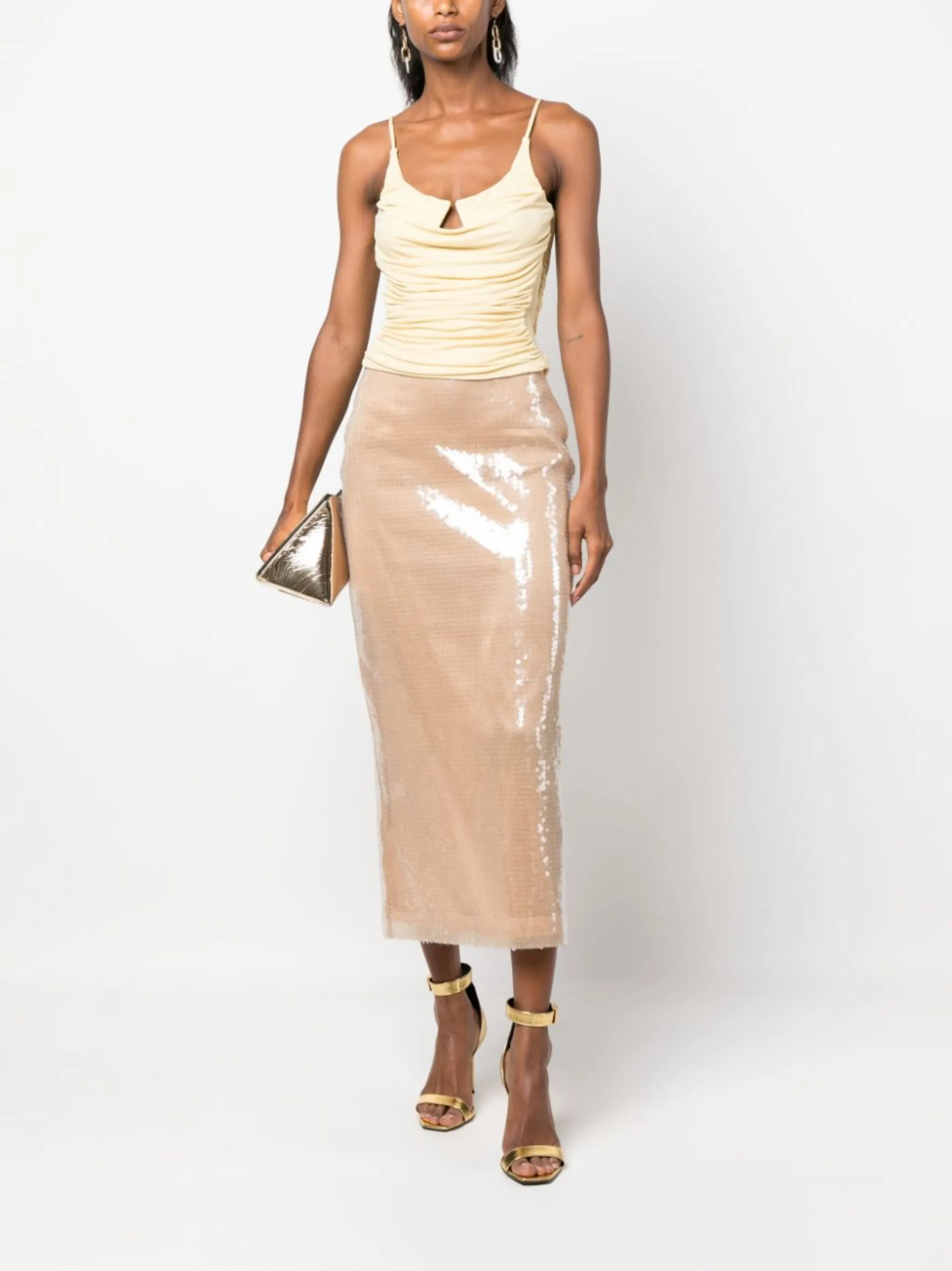 Sequin Embellished Midi Skirt David Koma Eraldo