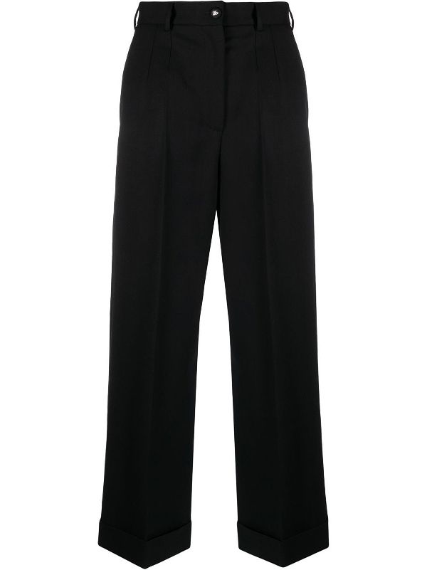 Dolce Gabbana High Waist Wide Leg Trousers Eraldo UK