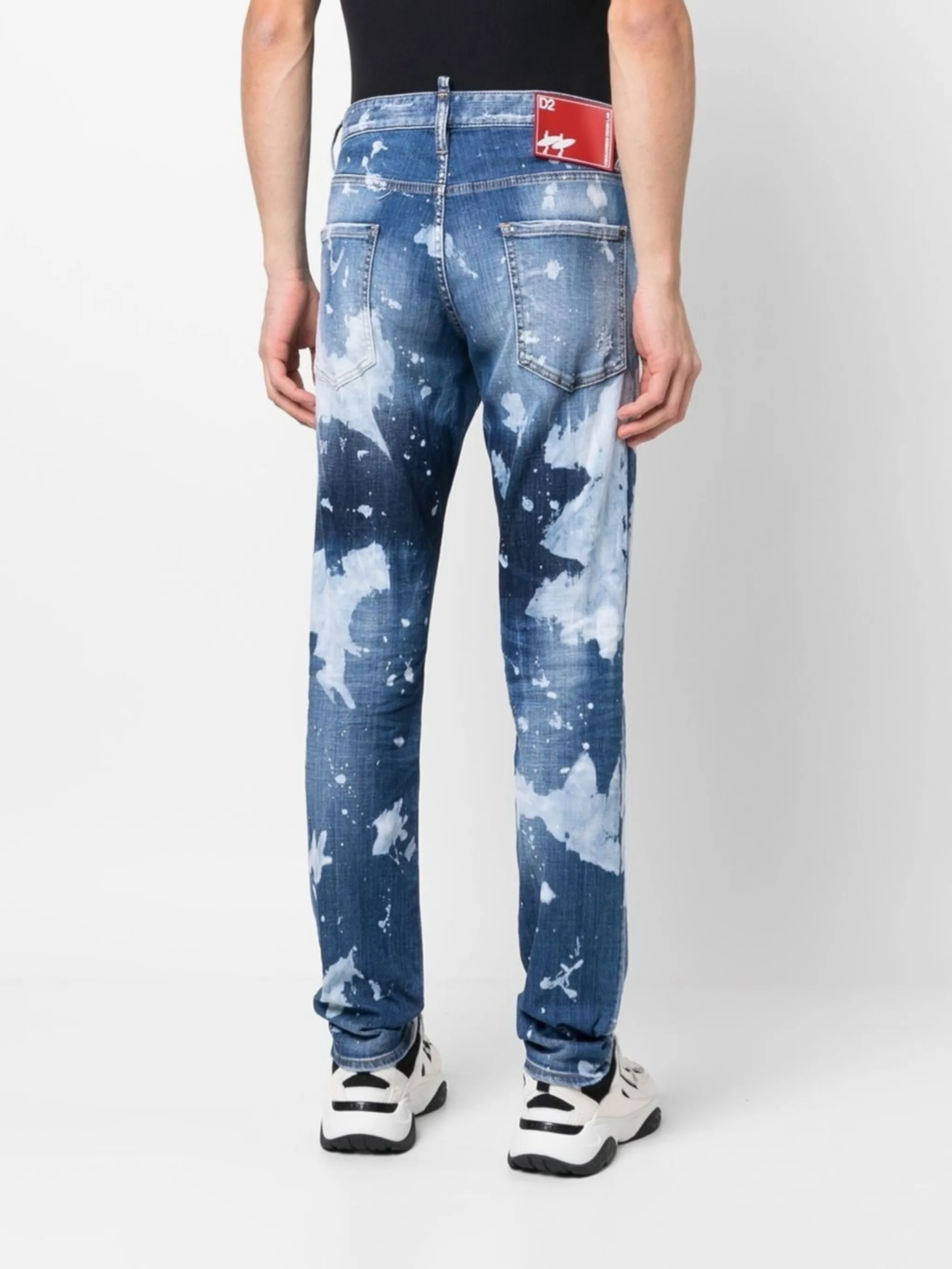 Paint Splatter Straight Leg Jeans Dsquared Eraldo Kr