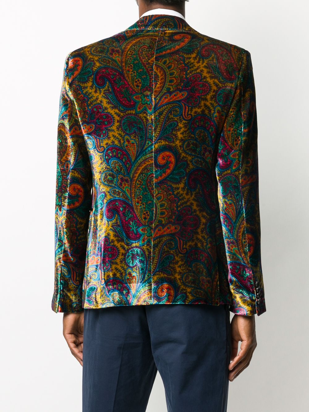 Etro Paisley Print Velvet Blazer Eraldo Fr