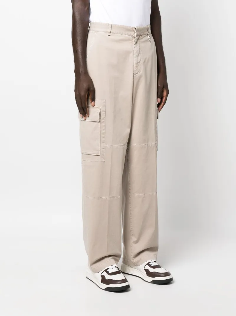 Logo Patch Wide Leg Trousers FENDI Eraldo