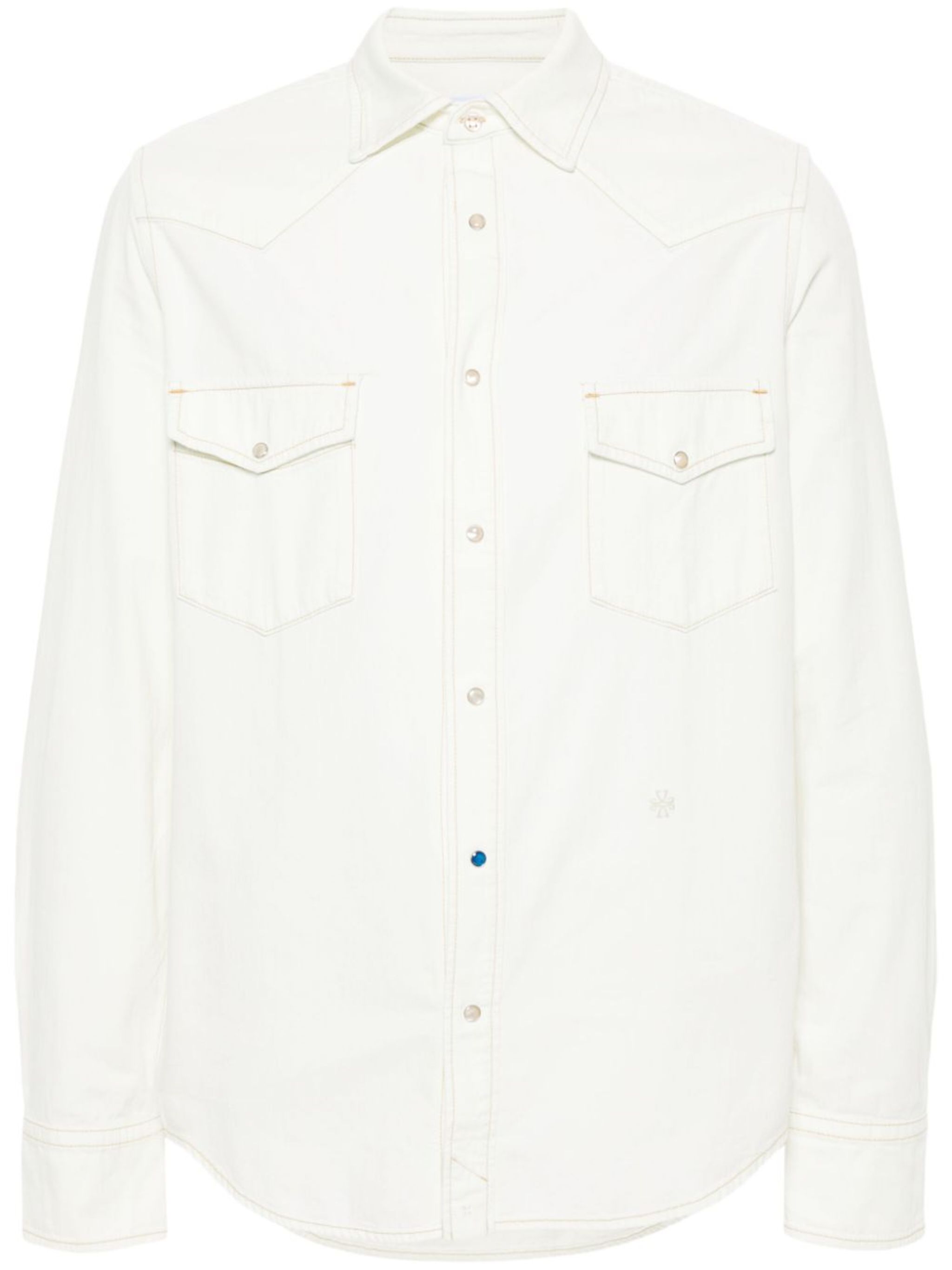 Jacob Coh N Logo Embroidered Denim Shirt Eraldo Us