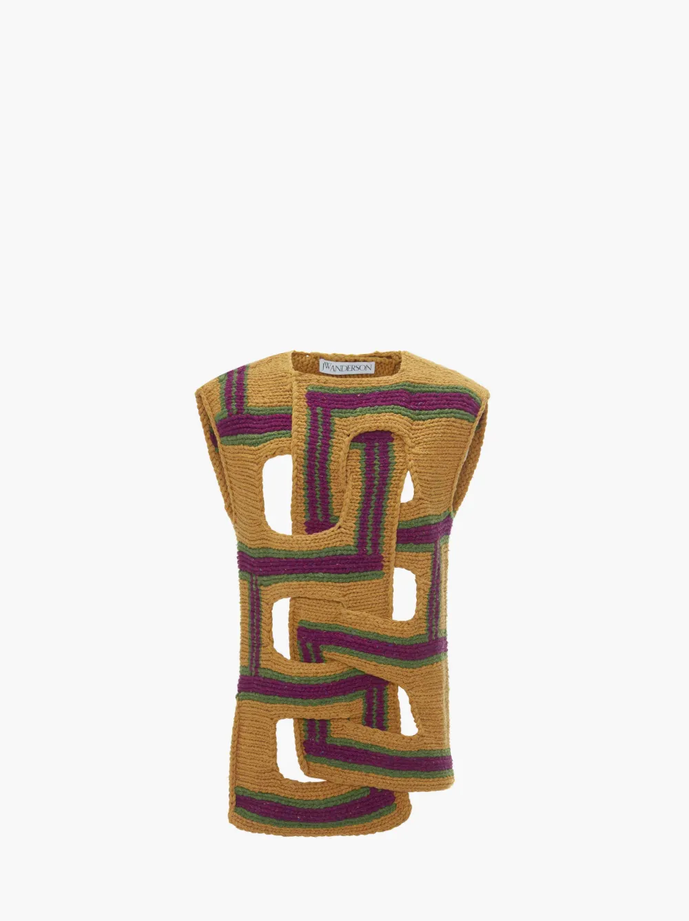 Gilet A Righe Con Design Intrecciato In Giallo Jw Anderson