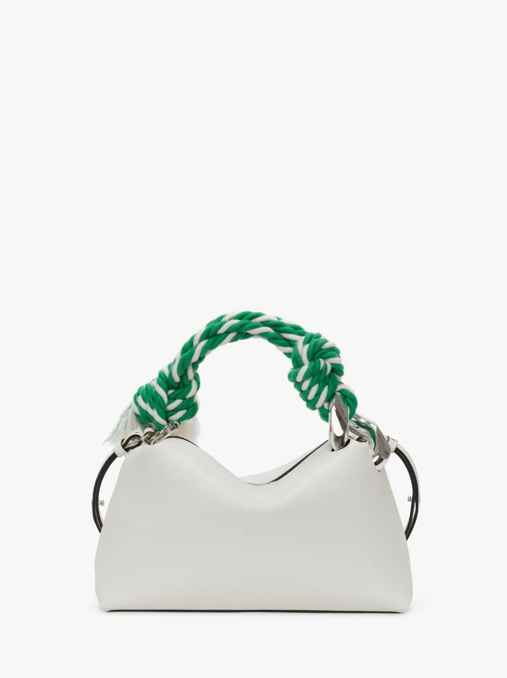 Jwa Corner Bag Leather Top Handle Bag In White Jw Anderson Us