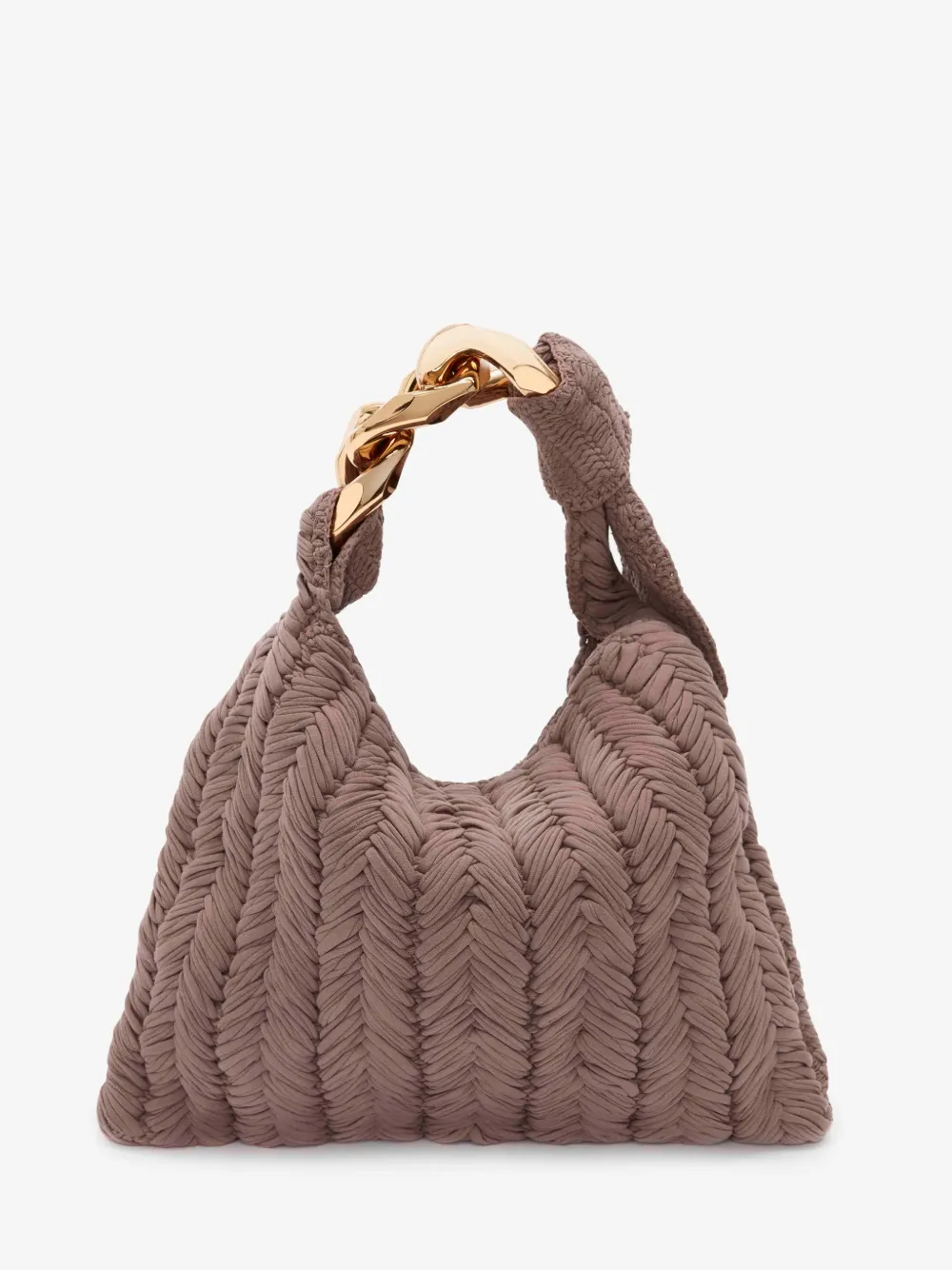 Small Chain Hobo Knitted Shoulder Bag In Pink Jw Anderson Us