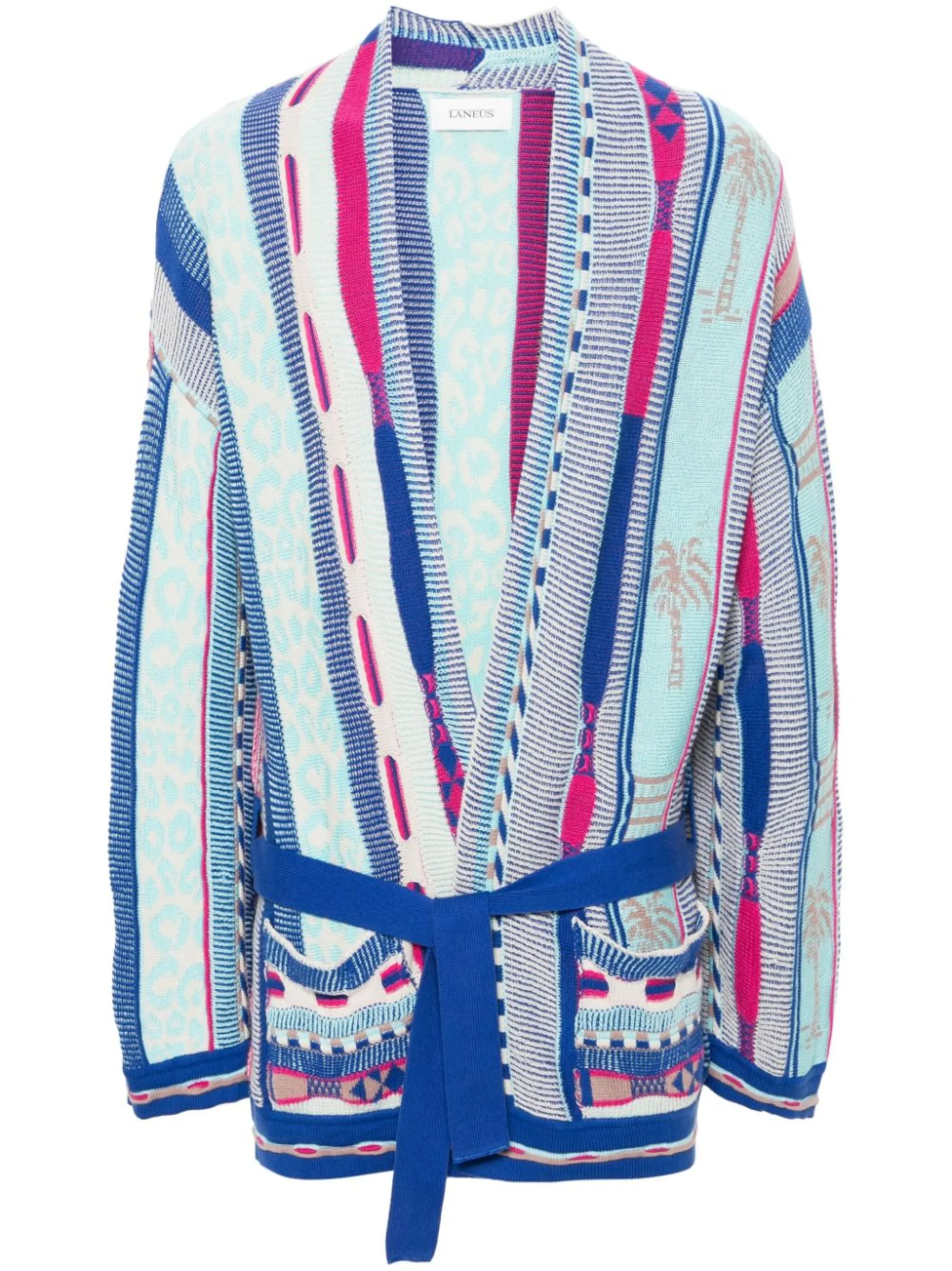 Laneus Mix Print Cotton Cardigan Eraldo UK