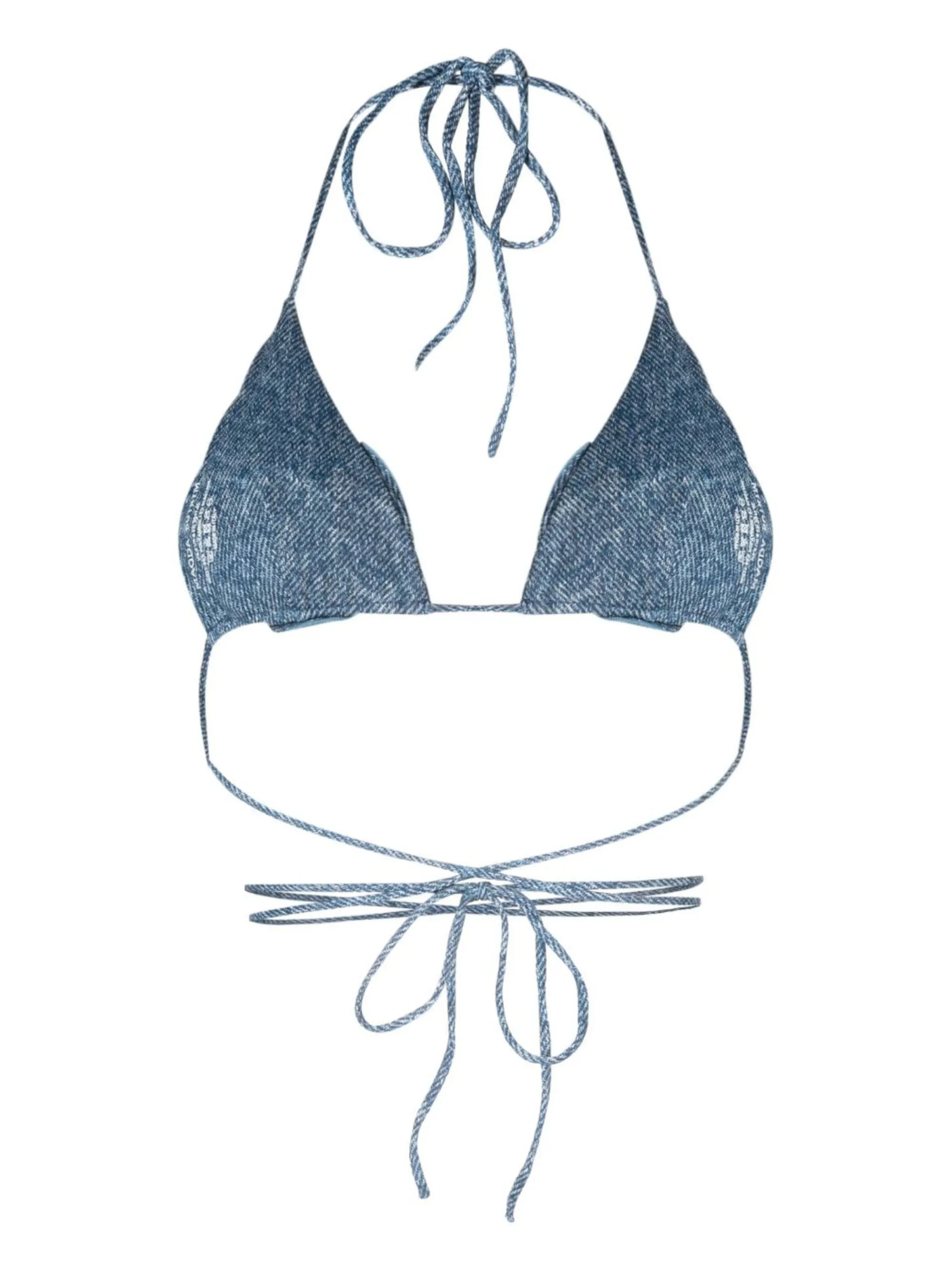 Floral Appliqu Denim Bikini Top Magda Butrym Eraldo