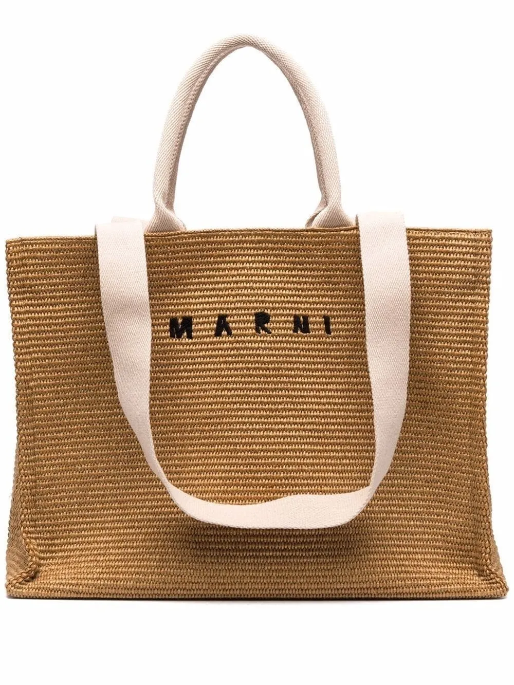 Logo Lettering Raffia Tote Bag Marni Eraldo Us