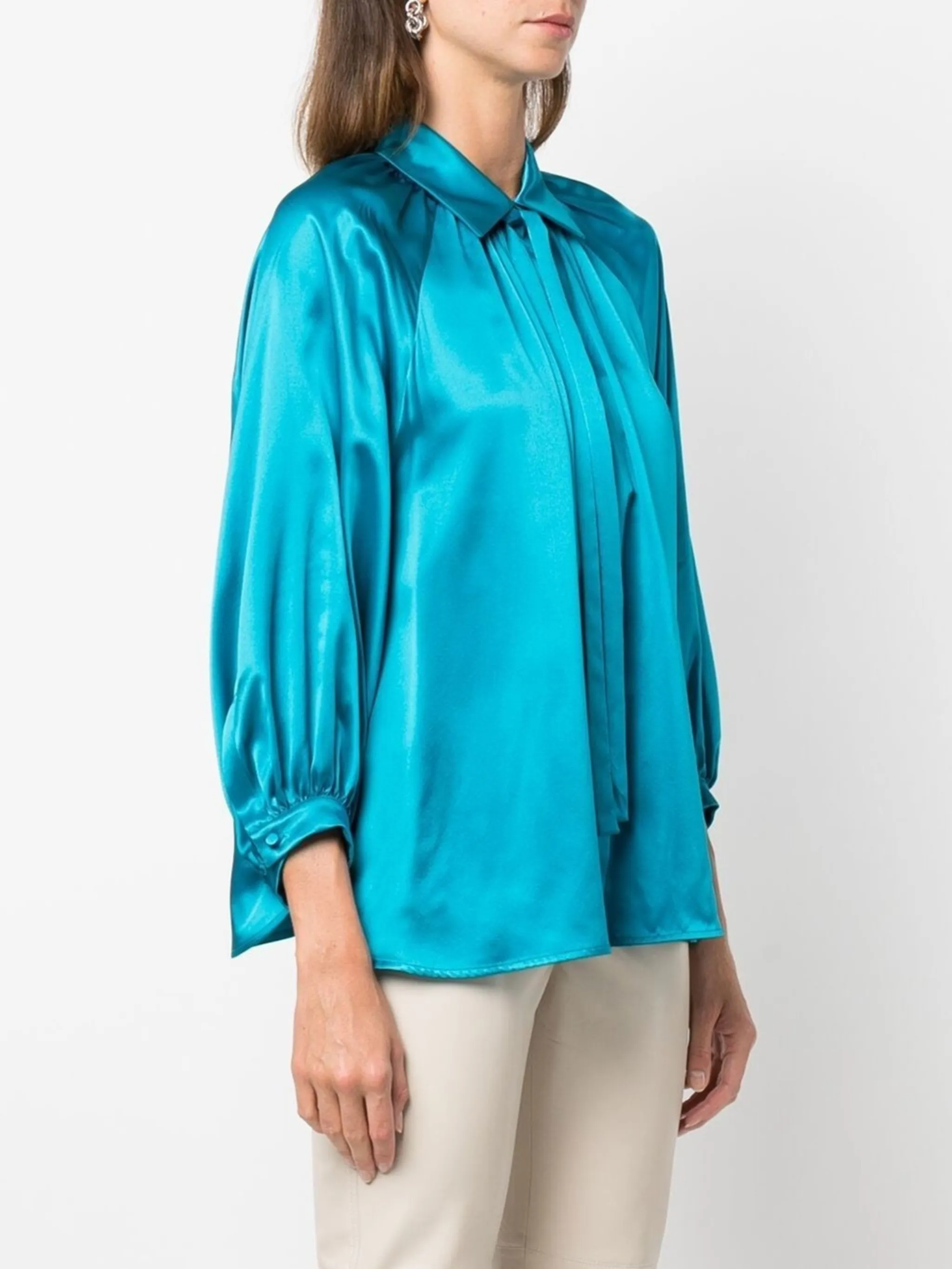 Pussy Bow Silk Blouse Max Mara Vip Eraldo