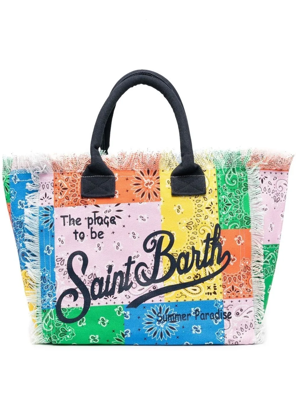 Borsa Da Spiaggia Con Stampa Paisley Mc Saint Barth Eraldo It