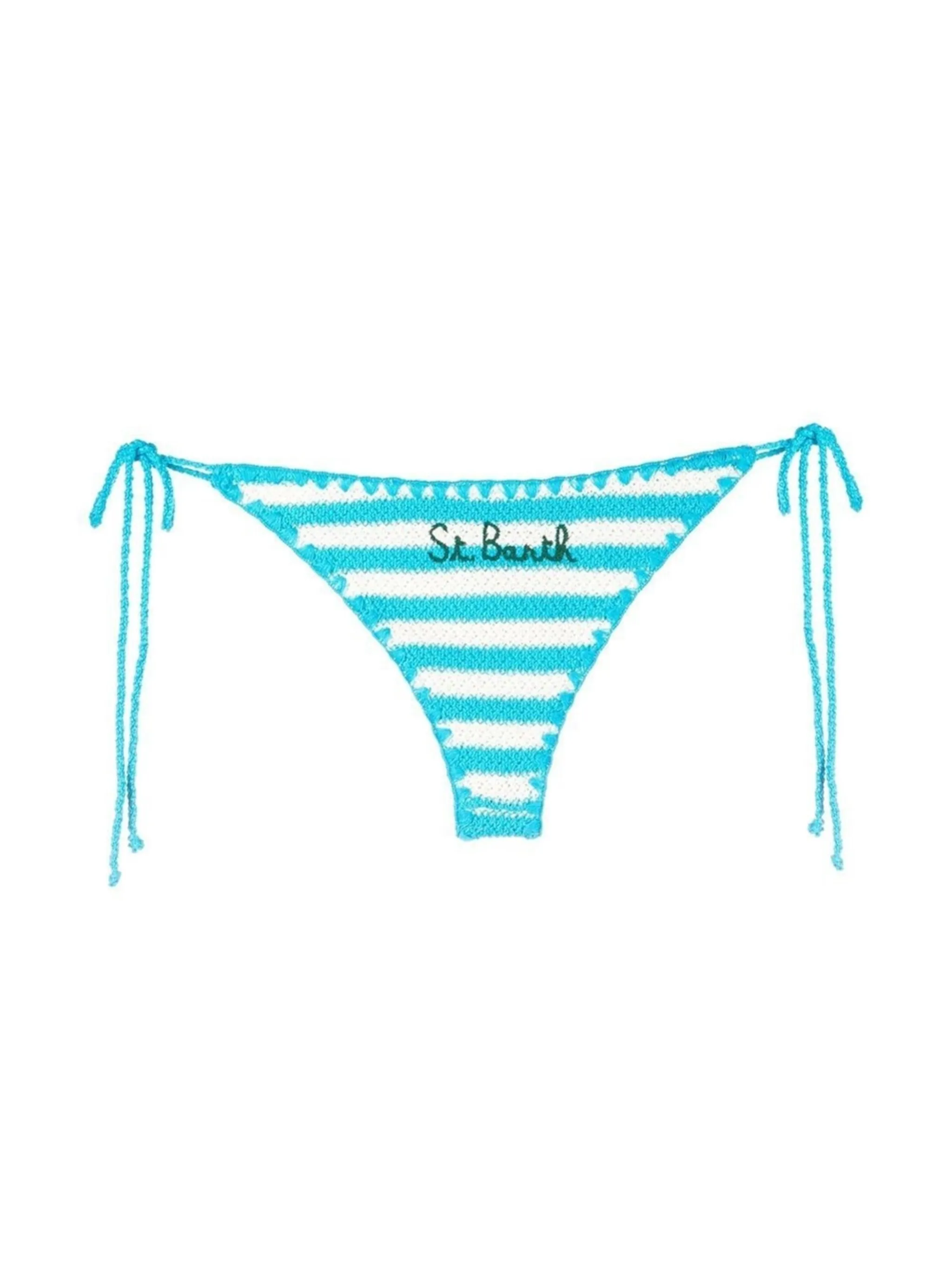 Marielle Checky Stripe Detail Bikini Bottoms Mc Saint Barth Eraldo