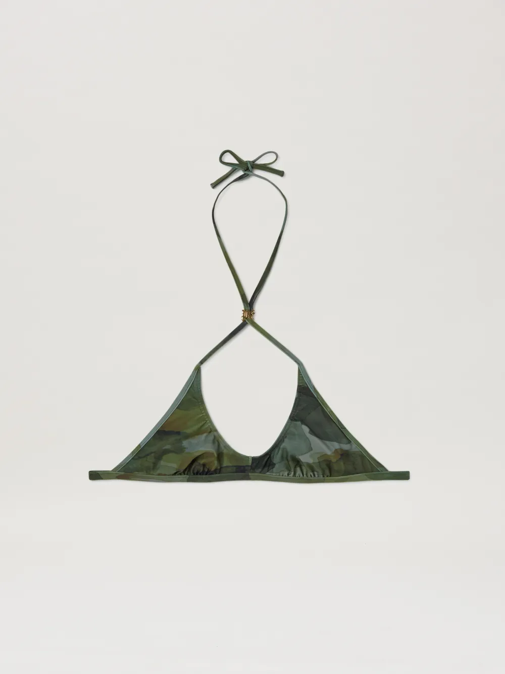 Camo Cossover Bikini Top On Sale Palm Angels Official