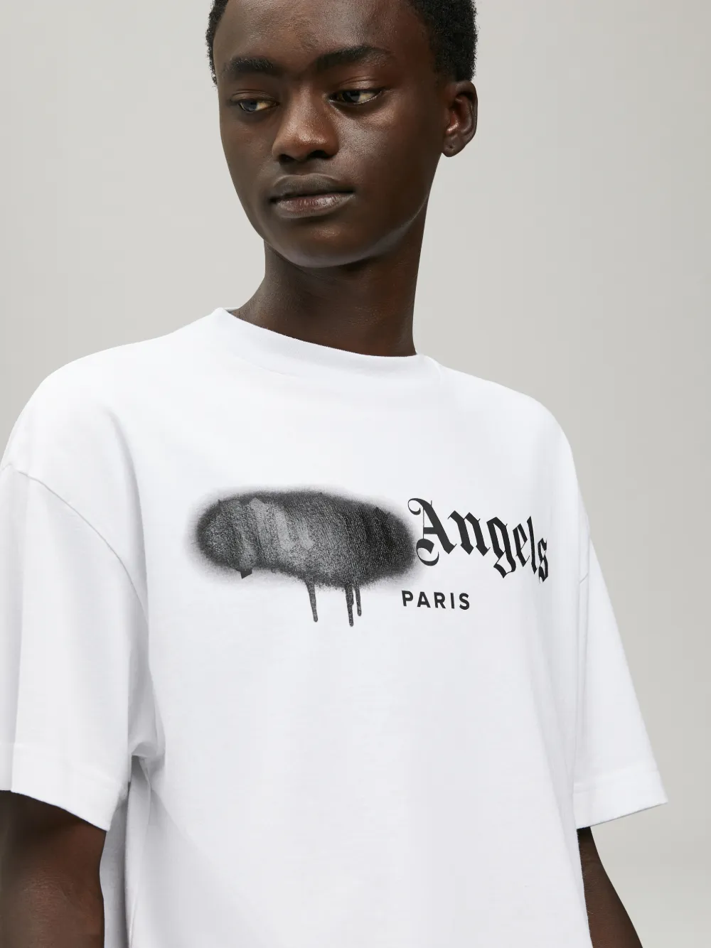 PARIS SPRAYED T SHIRT In White Palm Angels Official