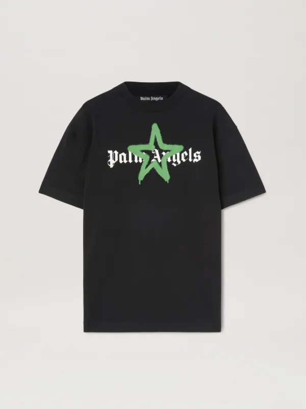 Star Sprayed T Shirt In Black Palm Angels Official