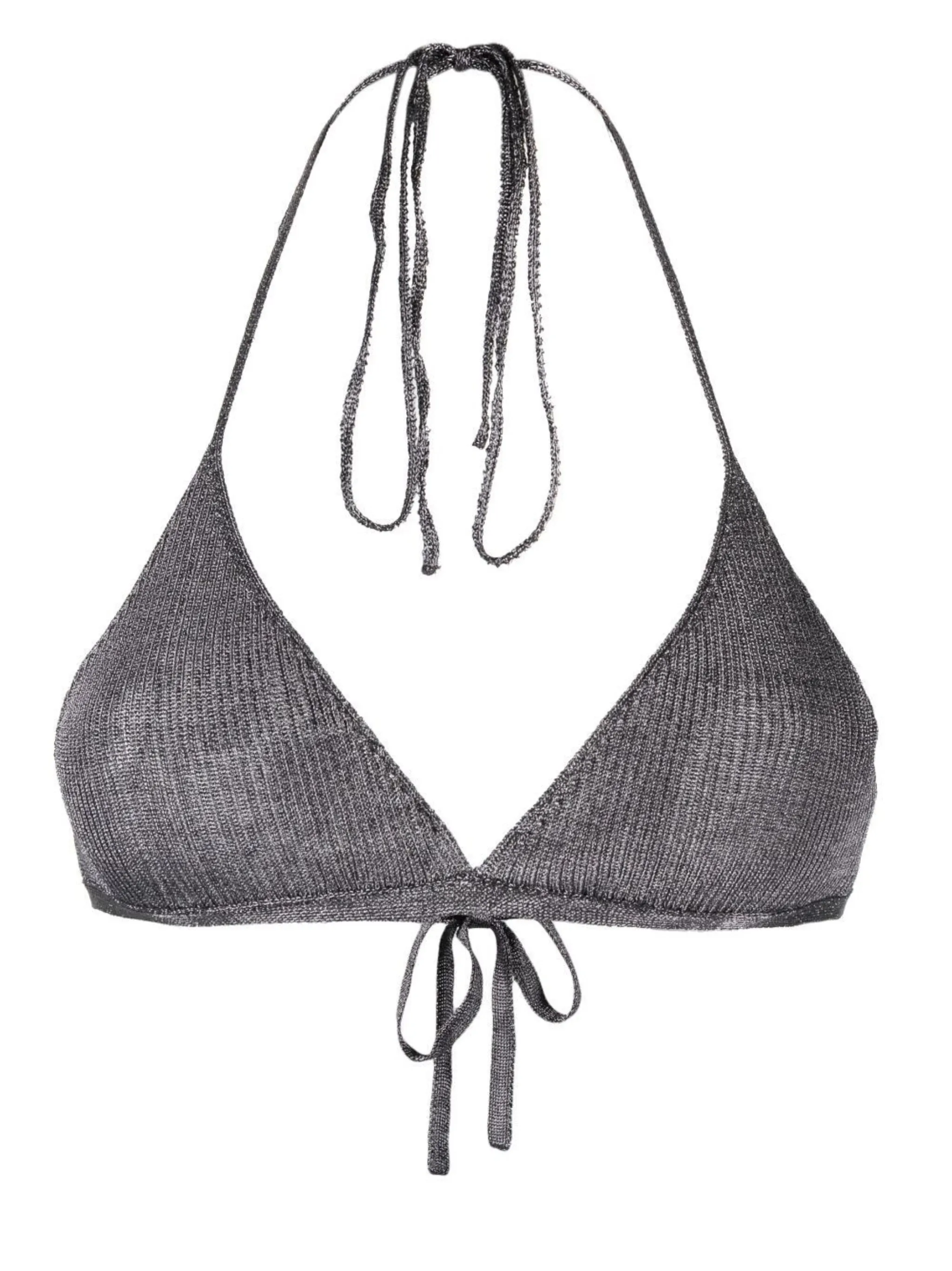 Metallic Effect Knitted Bikini Top Paloma Wool Eraldo Hk