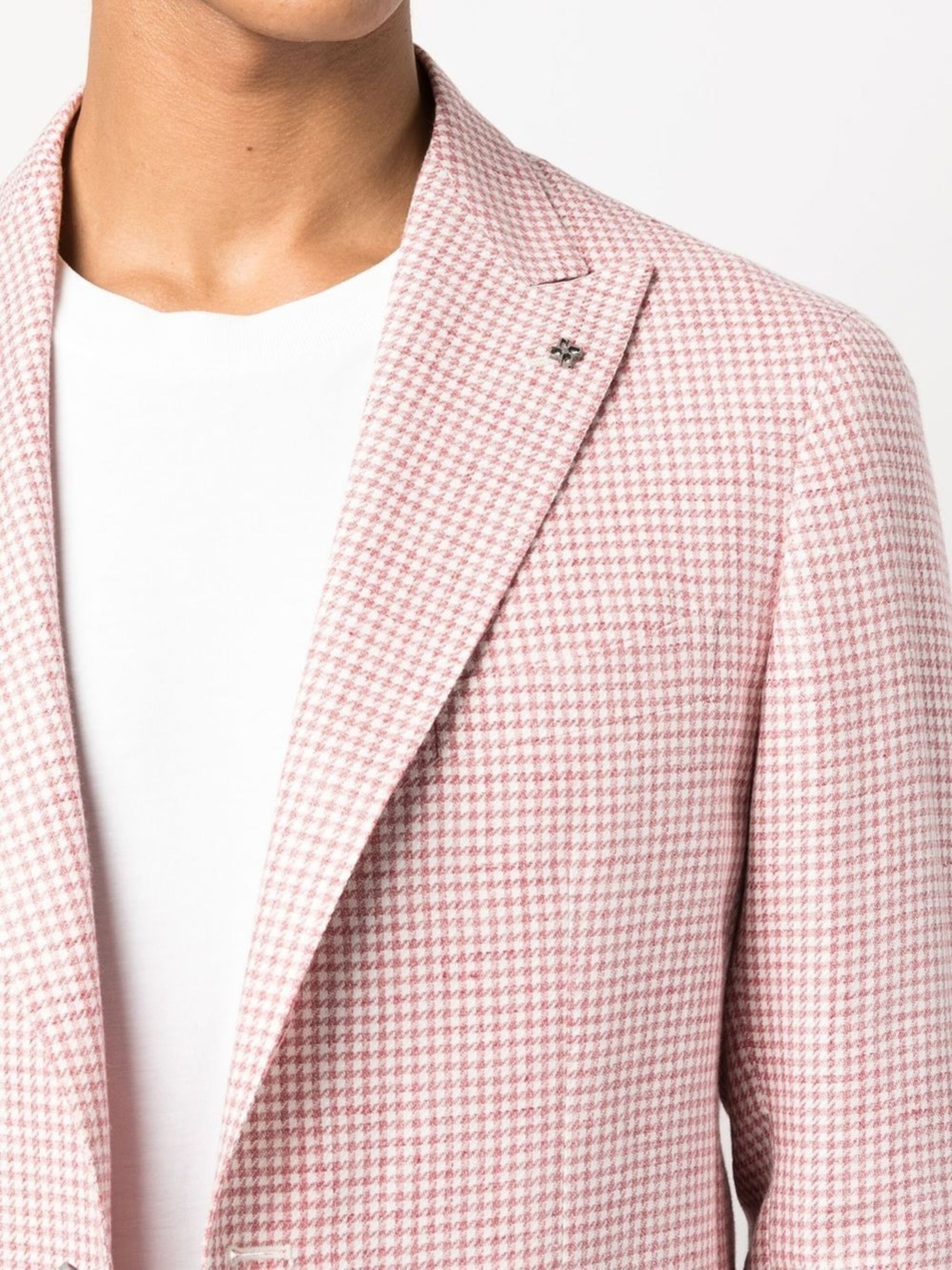 Tagliatore Houndstooth Single Breasted Blazer Eraldo US