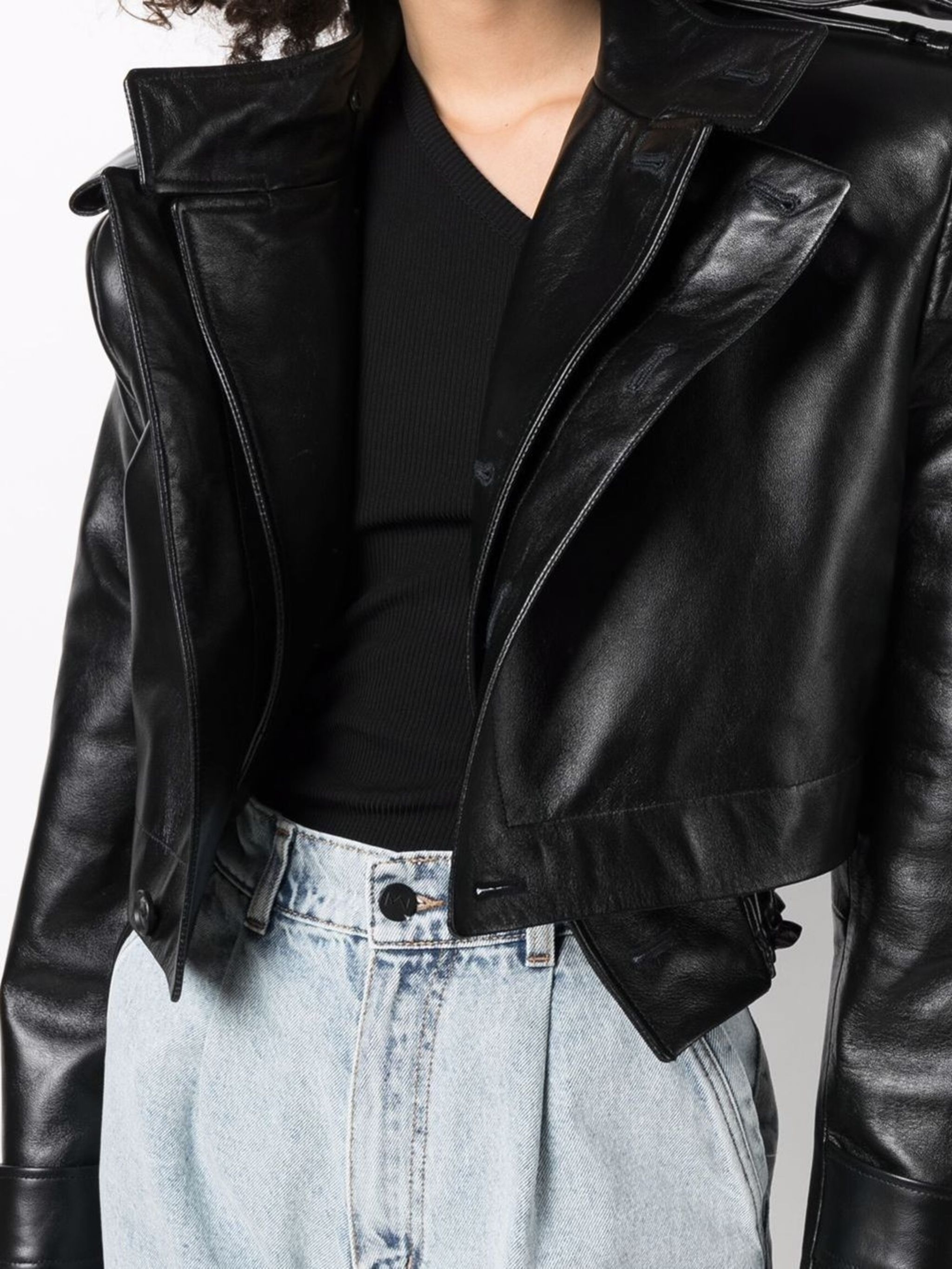 Arezzo Cropped Leather Jacket The Mannei Eraldo