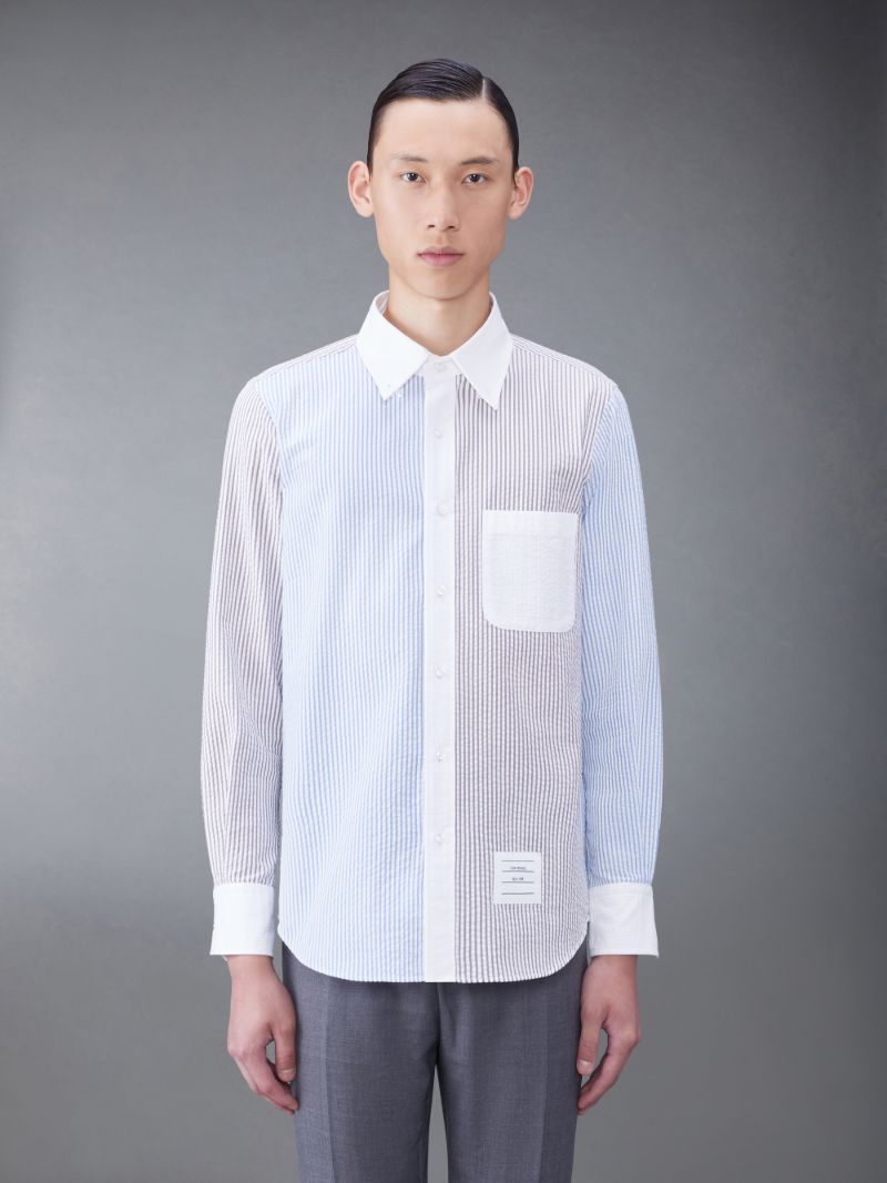 Funmix Seersucker Shirt Thom Browne