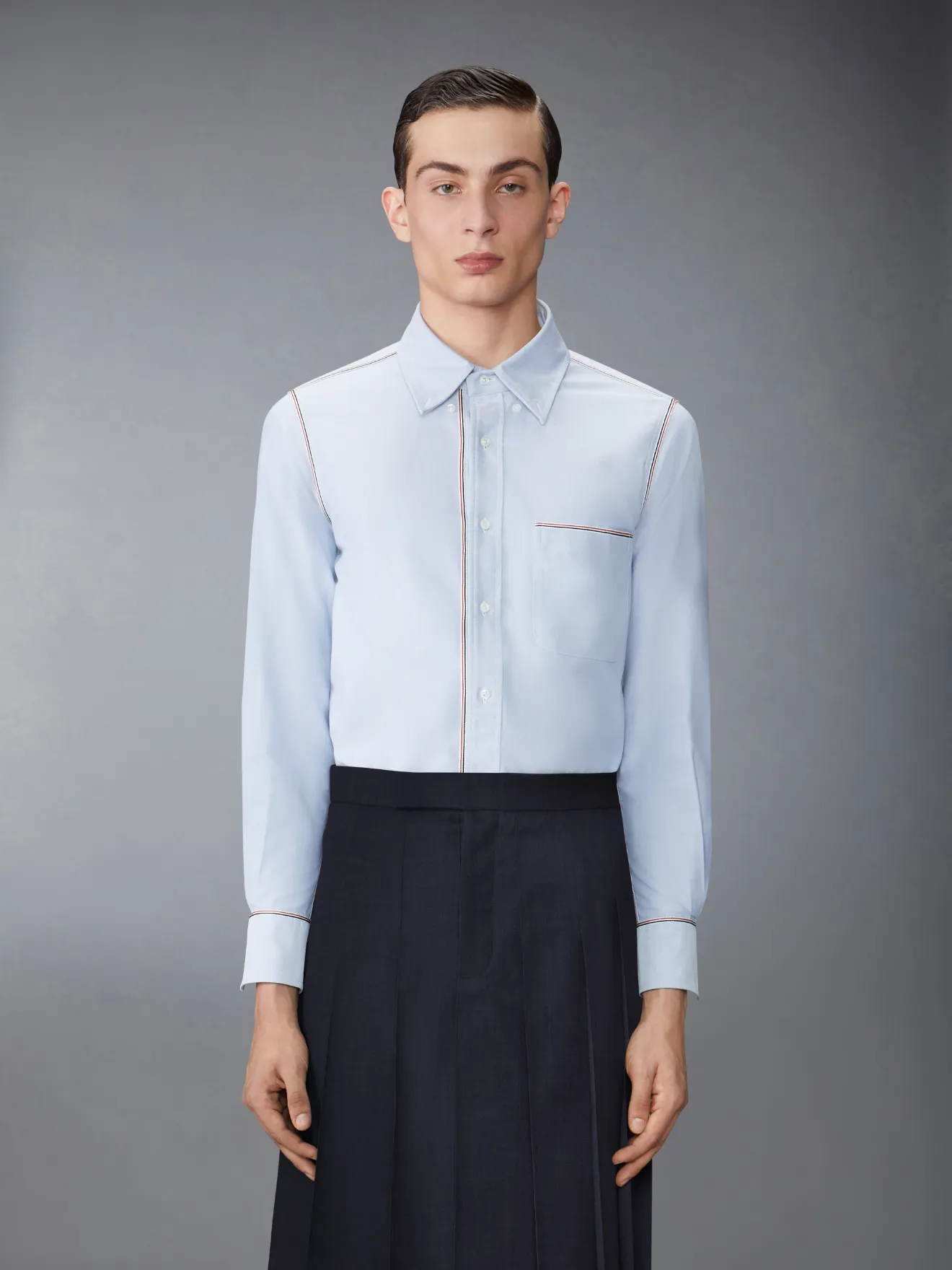 Oxford Grosgrain Framing Shirt Thom Browne