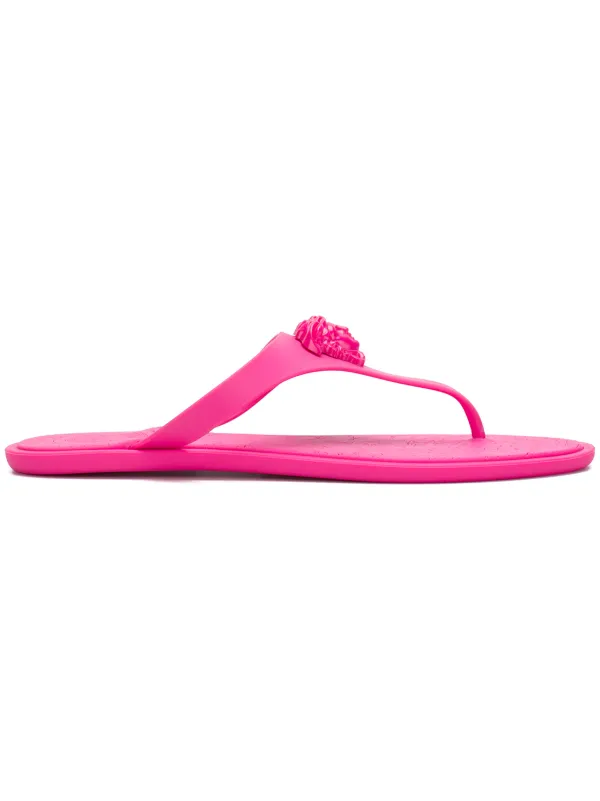 versace pink flip flops