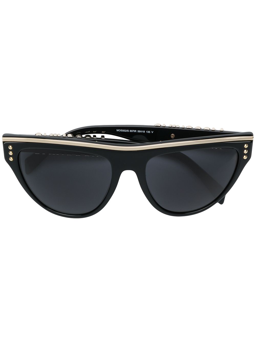 фото Moschino eyewear солнцезащитные очки 'кошачий глаз' с плоским верхом