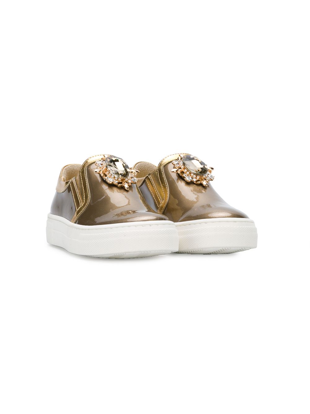 фото Quis quis embellished slip-on sneakers