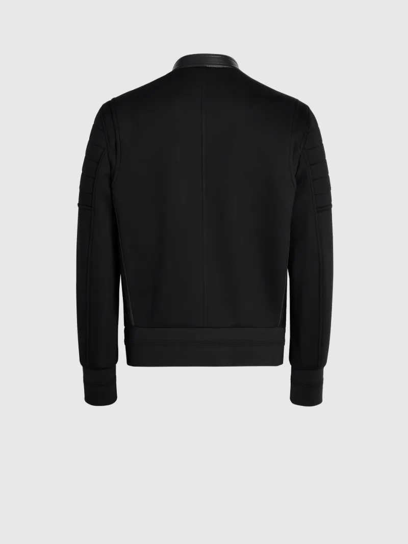 Leather & Sweatshirt Biker Bomber Jacket | NeilBarrett.com Leather & Sweatshirt Biker Bomber Jacket | NeilBarrett.com