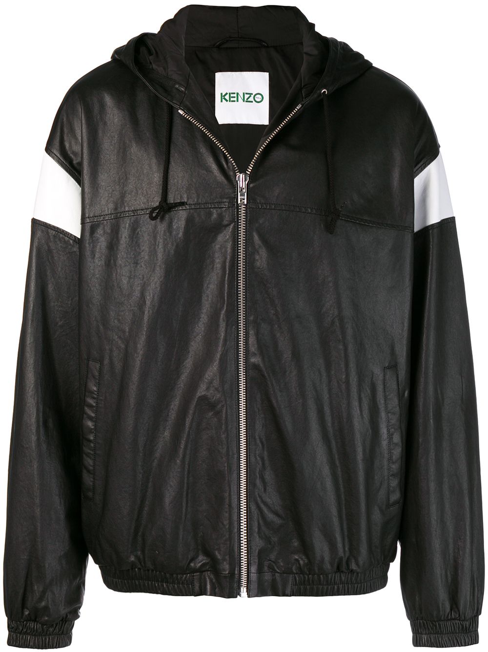 фото Kenzo leather hooded jacket