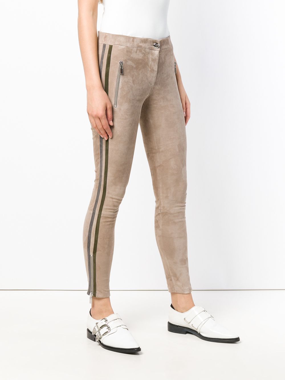 фото Arma stripe detail suede leggings