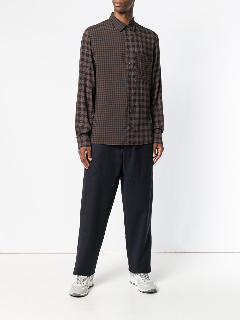 фото Qasimi contrast check shirt