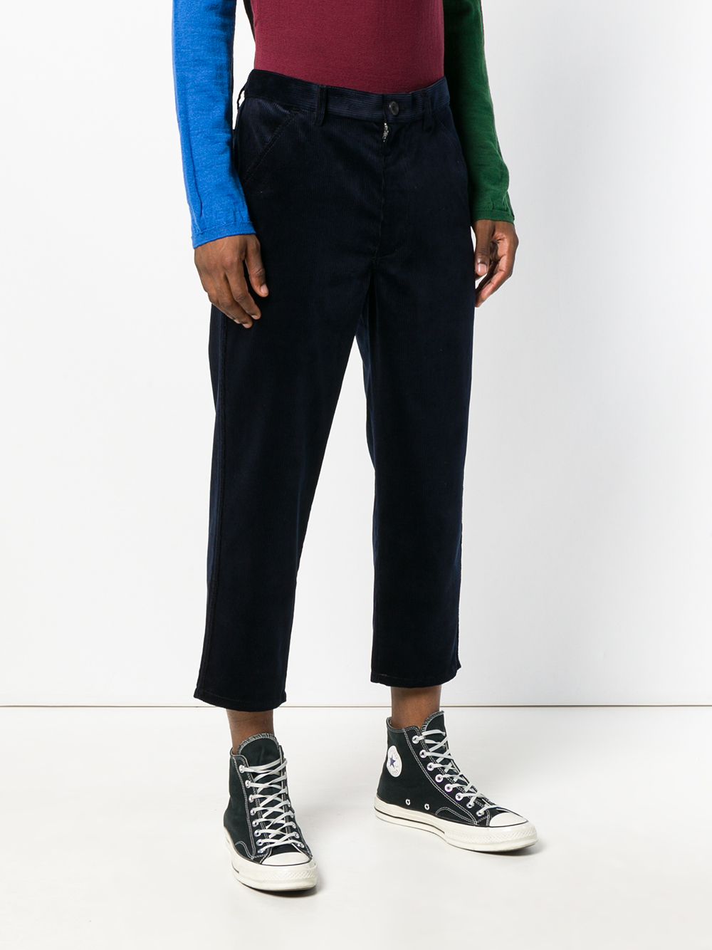 фото Comme des garçons shirt boys corduroy cropped trousers