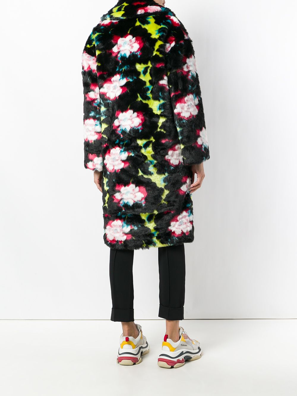 фото Kenzo double breasted faux fur coat