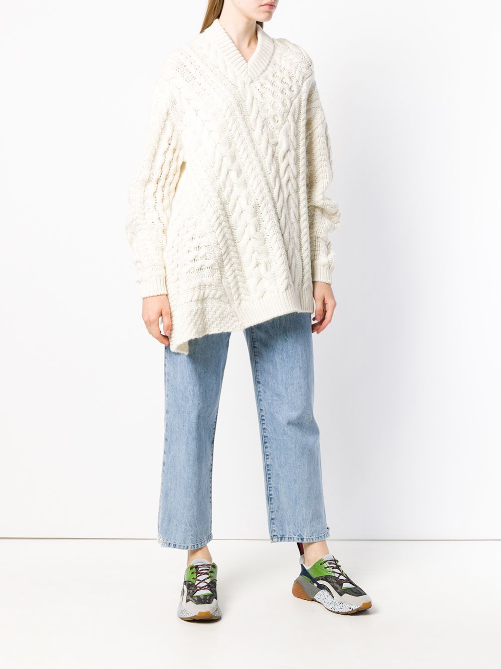 фото Stella mccartney свитер в стиле оверсайз с узором 'косы'