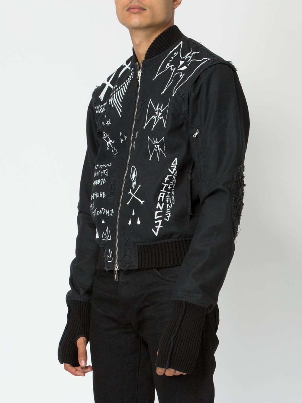 фото Mjb marc jacques burton graphic print bomber jacket