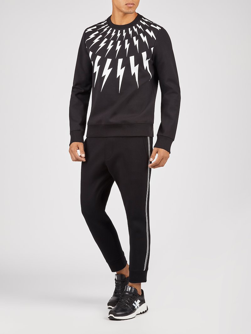 Fair-Isle Thunderbolt Sweatshirt