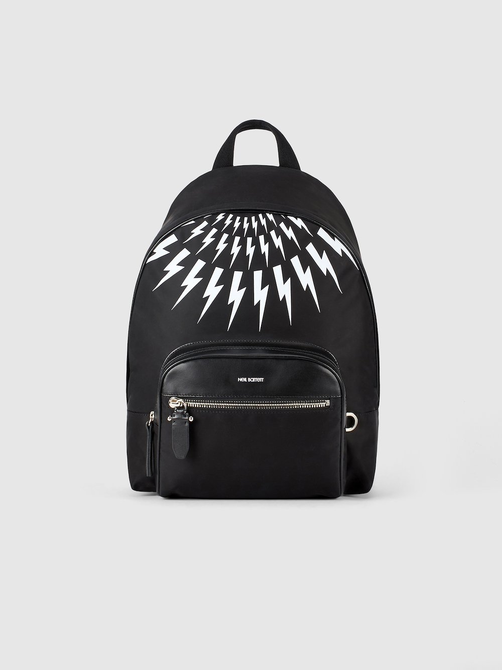 Fair-Isle Thunderbolt Nylon & Leather Classic Backpack 