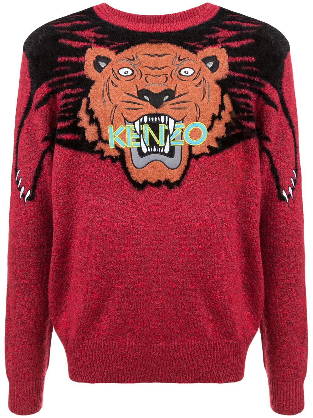 фото Kenzo свитер с тигром вязки интарсия