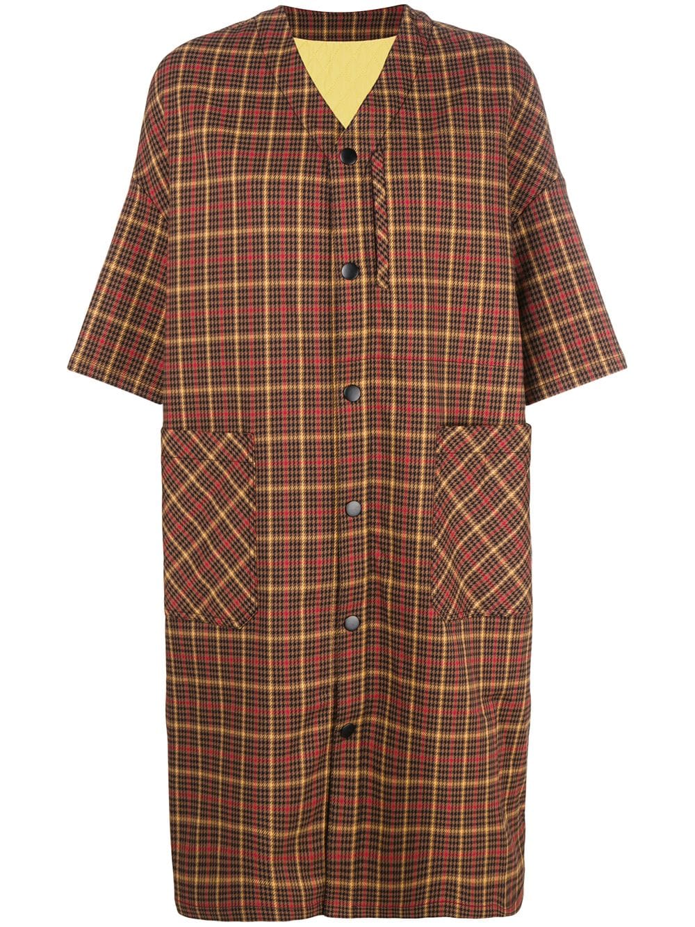 фото Neul checked short sleeved coat