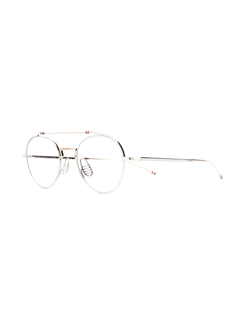 фото Thom browne eyewear silver & white gold glasses