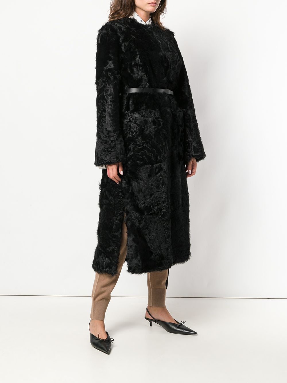 фото Yves salomon belted coat