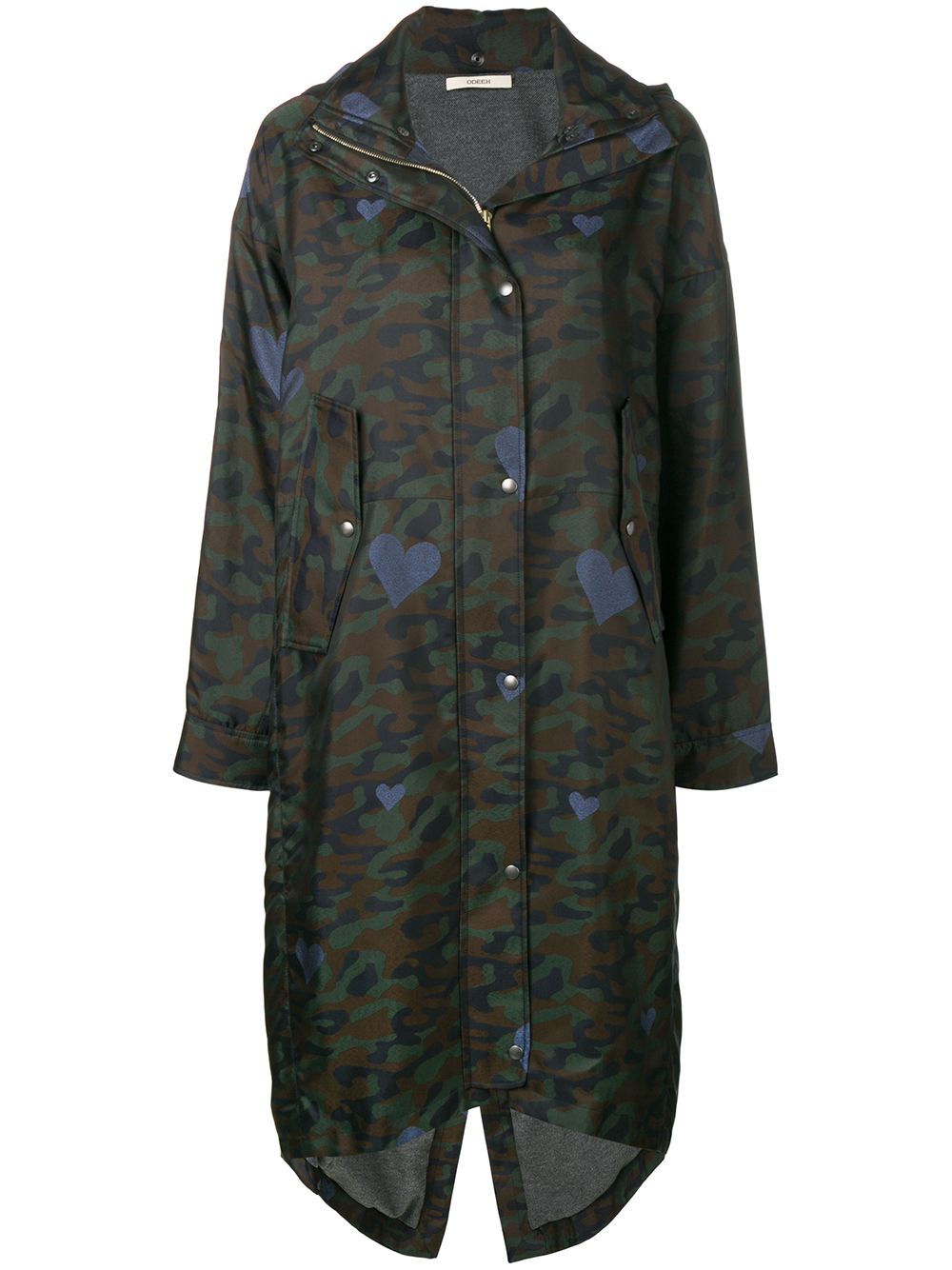 фото Odeeh camouflage print parka coat