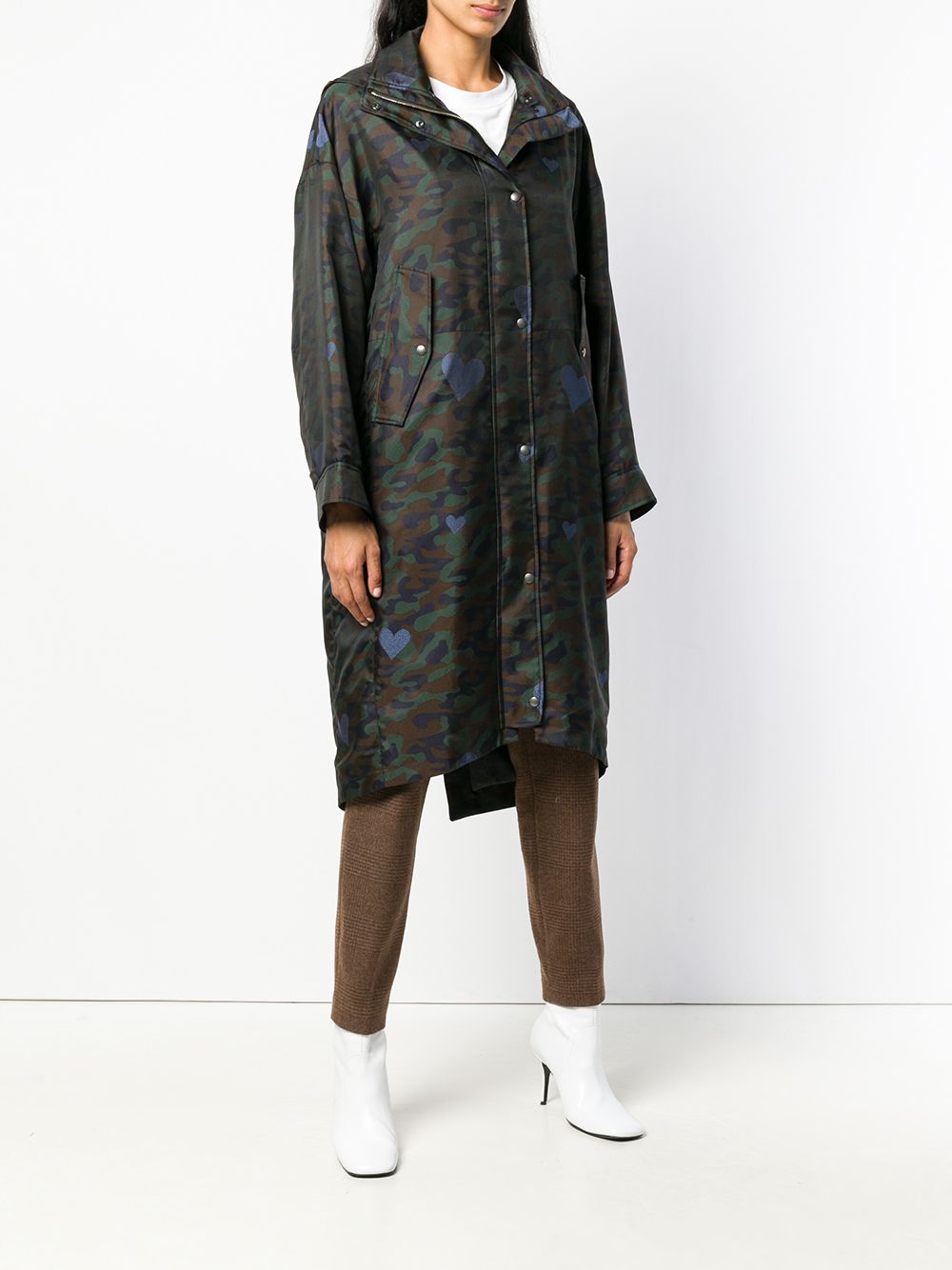 фото Odeeh camouflage print parka coat